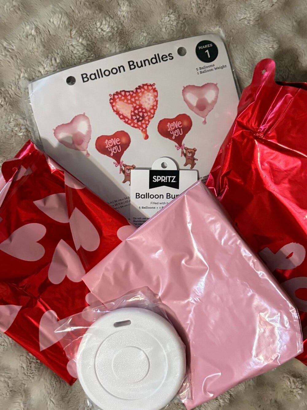 Heart Balloons 6 piece set for Birthdays, Anniversaries Wedding, Valentines Day